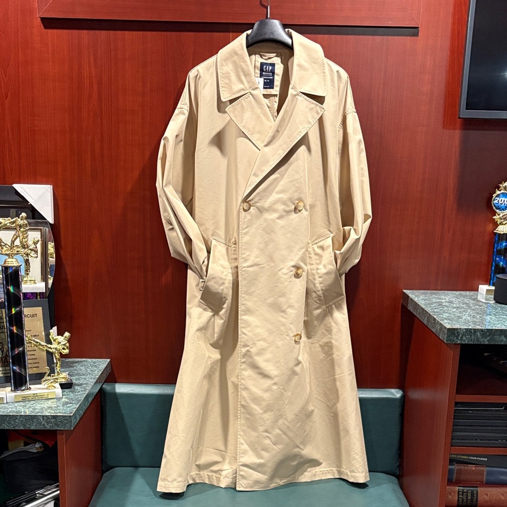 GAP Beige Double-Breasted Trench Coat